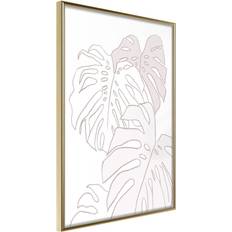 Artgeist Tavla Beige Leaves 20x30 Poster