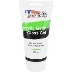 Multicoloured Paint Mediums U.S. Art Supply Gel Medium Gloss Acrylic Medium 200ml Tube