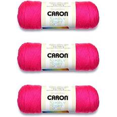 Caron Simply Soft Neon Pink Yarn 3 Pack of 170g