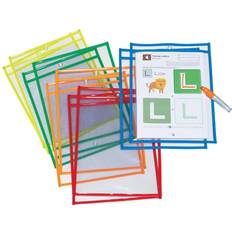 Yellow Scrapbooking Pacon Dry Erase Pockets 5 Assorted Bright