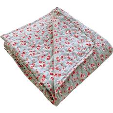 Rød Tæpper Dacore Picnicplaid 130x170cm Blomstret Tæppe Grå, Rød