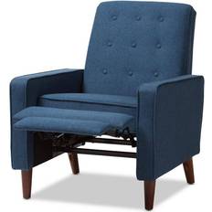 Armchairs Baxton Studio Chaise Blue Armchair