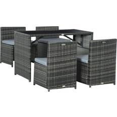 OutSunny 5tlg. Polyrattan Lounge-Set