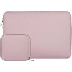 Computerzubehör MOSISO Laptop Hülle Tasche Kompatibel mit MacBook Air/Pro Retina,13-13,3 Zoll Notebook,Kompatibel mit MacBook Pro 14 Zoll 2023-2021 A2779 M2 A2442 M1,Neopren Sleeve mit Klein Fall, Baby Rosa