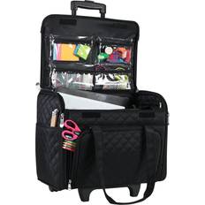 Rolling tote bags Everything Mary Everything Mary Black Quilted Teacher Rolling Tote 18" x 9" MichaelsÂ Black 18" x 9"