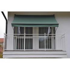 Fenstermarkisen Angerer Klemmmarkise grün Balkon Markise Balkonmarkise