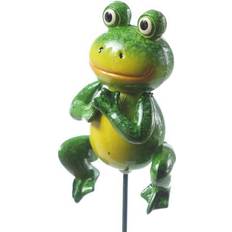 Groen Tuinornamenten Gartenstecker Wackelnder Frosch Quaki 54 cm