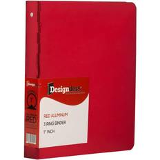 Jam Paper & Envelope Aluminum 1 Binders 3 Metal Rings Red 1/Pack