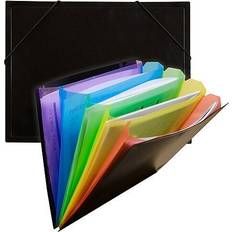 Black Archiving Boxes C-Line 59011 Rainbow Document Sorter/Case, 5-Pocket, 5