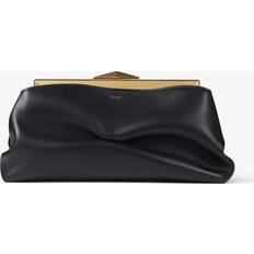 Goud Clutches Jimmy Choo Clutch met diamantvormig frame dames Lamsleer/messing/katoen/Polyester/polyurethaan Eén maat Zwart