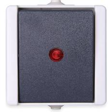 Grey Wall Switches Kopp Feuchtraum-Kontrollschalter proAQA 541656003, grau