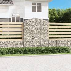 vidaXL Cesto Gabbione Ad Arco 150x50x180/200 cm Ferro Zincato
