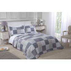 Blue Bedspreads Emma Barclay Chiltern Patchwork Quilted Bedspread Blue, Beige, Grey