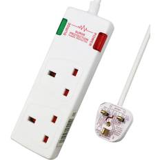 Surge Protector 2 Gang Surge-Protected Extension Lead White 3m