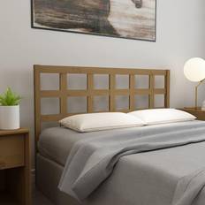 Senge & Madrasser vidaXL Sengegærde 156 x 4 x 100 cm Massivt Fyrretræ Gyldenbrun Sengegavl