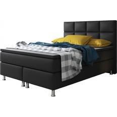 Schwarz Boxspringbetten IHG Miami Black Boxspringbett 140x200cm