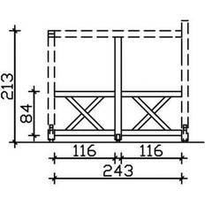 Gartenhäuser SKAN HOLZ HOLZ Seitenwand Andreaskreuz FS (Gebäudefläche )