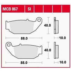 Frein V Freins TRW MCB867SI Jeu de Plaquettes de Frein Sinter Offroad