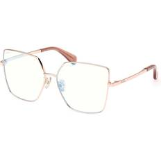 Schermi del Computer e Occhiali per la Luce Blu Max Mara MM5073-H-B Blu-Light Block 033 da Vista Rose-Oro per Donna (Solo Montatura)