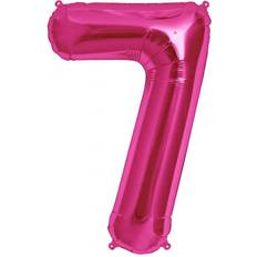 Horror-Shop Folienballon Zahl 7 Pink