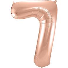 Horror-Shop Folienballon Zahl 7 Rose Gold