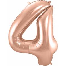 Gold Animal & Character Balloons Horror-Shop Folienballon Zahl 4 Rose Gold jetzt online kaufen