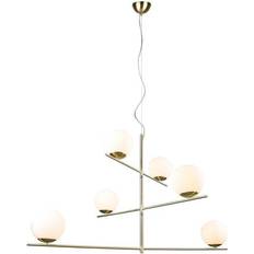 6 Lampade Lampade da soffitto Trio Lighting Pure Lampada a Sospensione 115cm