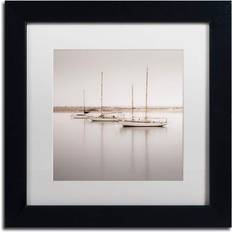 Trademark Fine Art Three Boats Moises Levy Picture Print on Photo Frame