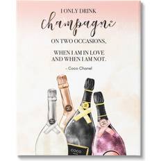 Interior Details Stupell Industries The Home Collection Champagne and Love Quote Fashion Designer Glam Text Li Wall Decor 36x48"