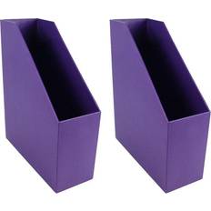 Purple Magazine Files Romanoff Products Plastic Magazine File, 2