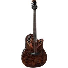 Ovation Acoustic Guitars Ovation Ce48p Celebrity Elite Plus Acoustic-Electric Guitar Transparent Tiger Eye