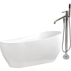 Built-In Bathtubs Kingston Brass KTRS723432A Aqua Eden 71" Free Standing Acrylic Soaking