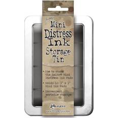 Silver Poststämplar Ranger Tim Holtz Mini Distress Ink Storage Tin