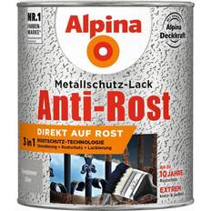 Silber Malerfarbe Alpina Metallschutz-Lack Eisenglimmer Silber 0.75L