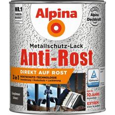 Malerfarbe Alpina Metallschutz-Lack Eisenglimmer Schwarz 0.75L