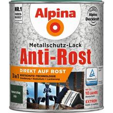 Grün Malerfarbe Alpina Metallschutz-Lack Hammerschlag Grün 0.75L