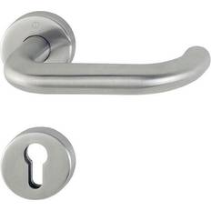 Manillas de puerta Hoppe ZT-PZ E138/42H/42HKVS Edelstahl F69 Paris TS 40-45 mm Rosettenhöhe 10 mm DIN EN 1906 Sertos Kl. 4; 10720061