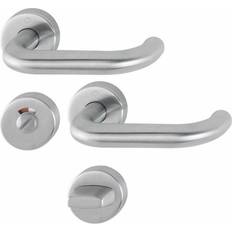 Manillas de puerta Hoppe Rosettengrt.Paris E138/42H/42HKVS VA F69 RD RWSK/OL DIN L/R D/D