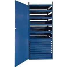 HP Autozubehör Schrank m.Tür LOGS 145 H1550xB540xT390mm, 8 Schubl.5 Fbd.blau RAL LOGS