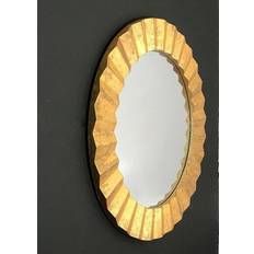 Yellow Mirrors Geko Gold Zig Zag Wall Mirror