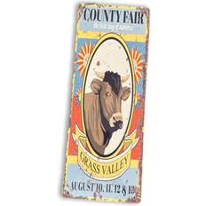 Geko Vintage Metal Sign Retro Country Fair Sign Wall Decor