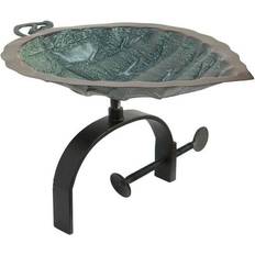 Achla Designs 17 Tall Antique Brass Plated Aspen Leaf Birdbath with Over