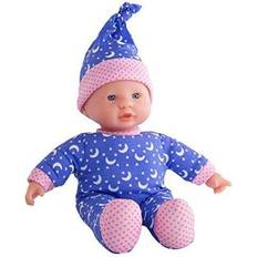 Simba Poupées et Maisons de Poupée Simba 105010010 Laura Little Star, Soft Body Doll in Cute Romper and Hat with Luminous Moons and Stars, 20 cm, Glow in The Dark, Baby Doll