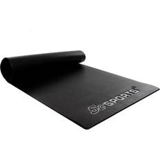 Scsports Tapis de Protection des Sols pour Vélo d'Appartement, Antidérapant, Absorbant Les Chocs, Anti-Bruit Gym, Fitness Noir