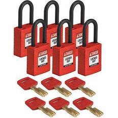 Brady Key Weatherproof Safety Padlock 6.35mm Shackle