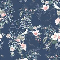 Wallpapers Muriva Ophelia Wallpaper Navy Lipsy 144080