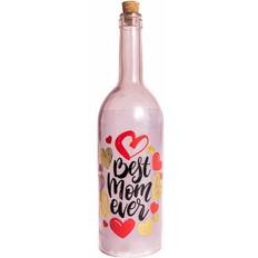 Rosa Laternen Trendline Deko Flasche Best Mom ever Laterne