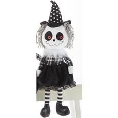 Polyester Figurines Horror-Shop Mrs. Bone Skully Kantenhocker 40cm Knochenhexe Figurine