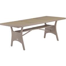 Casaria Polyrattan Gartentisch Takeo Creme