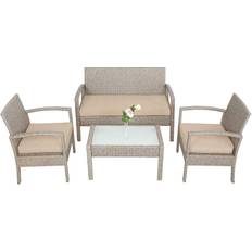 Casaria Poly Rattan Outdoor Lounge Set